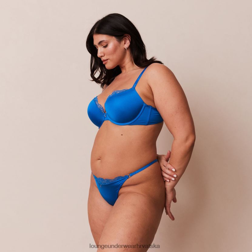 hr Lounge žene set antigravitacijskih push-up grudnjaka i tangi/gaćica kobalt plava N0V4DZ110 donje rublje