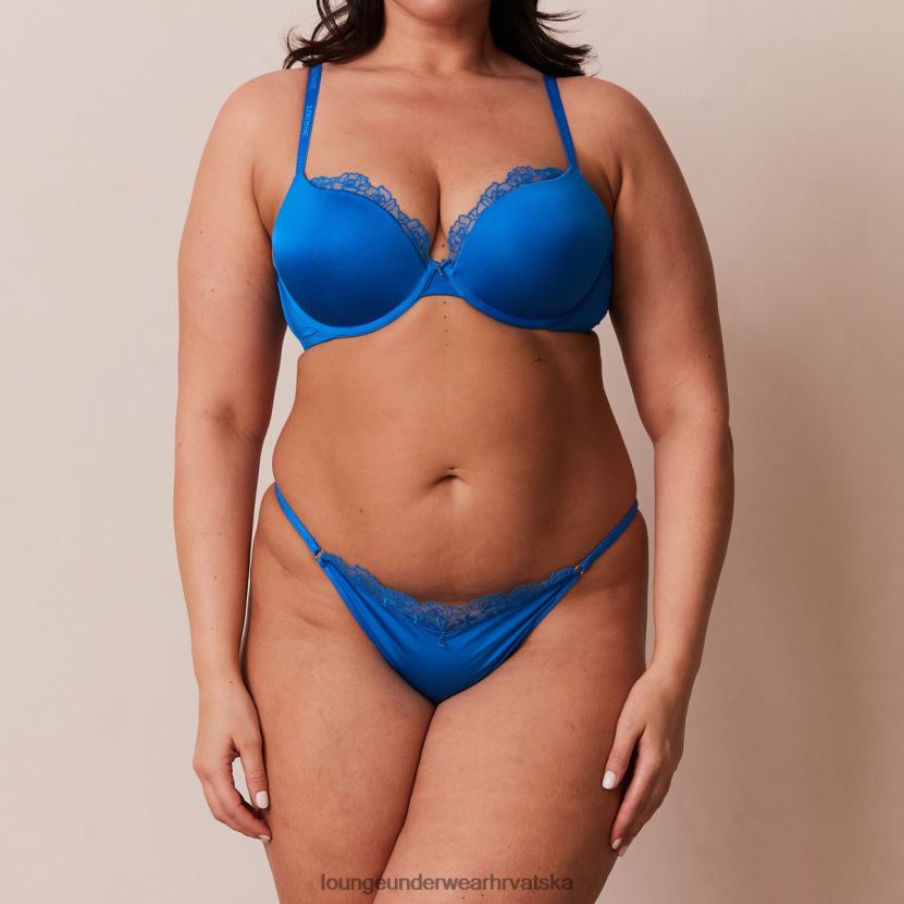 hr Lounge žene set antigravitacijskih push-up grudnjaka i tangi/gaćica kobalt plava N0V4DZ110 donje rublje
