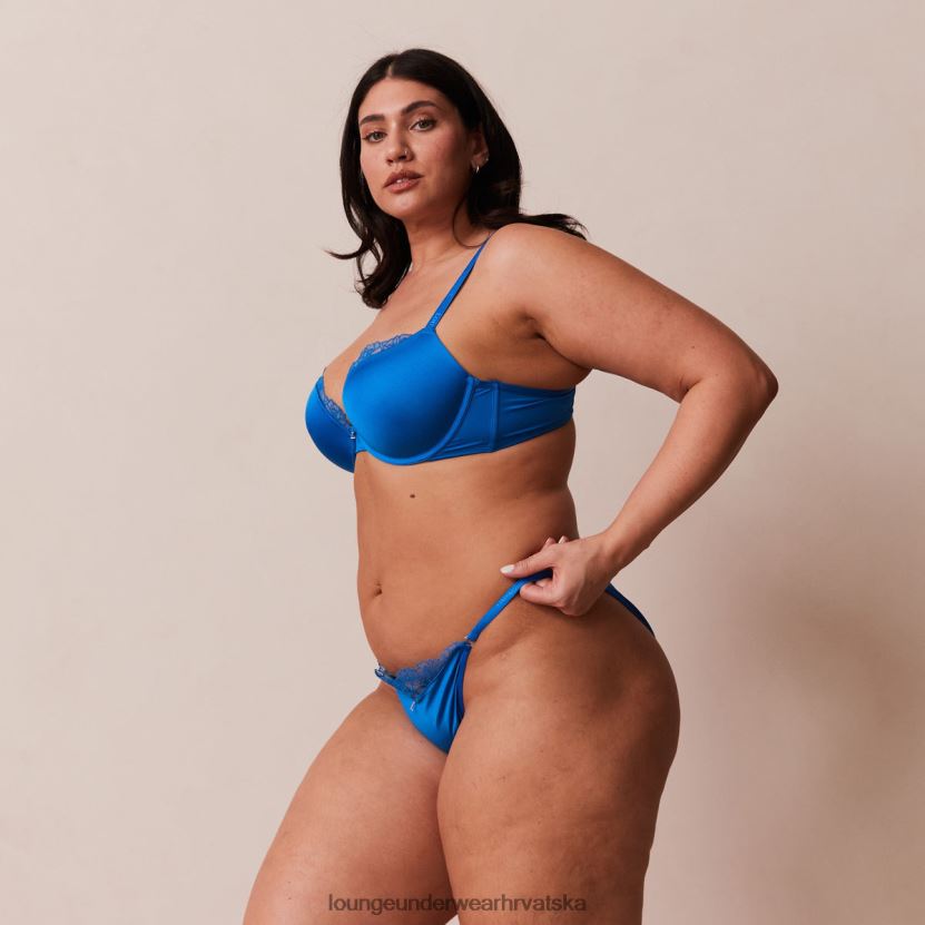 hr Lounge žene set antigravitacijskih push-up grudnjaka i tangi/gaćica kobalt plava N0V4DZ110 donje rublje