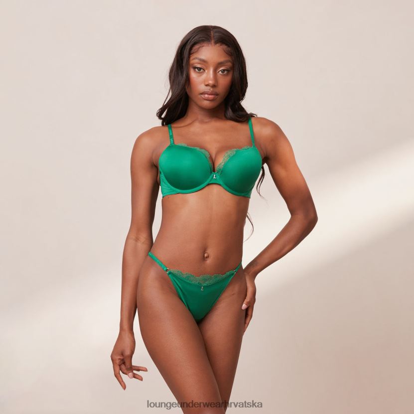 hr Lounge žene set antigravitacijskih push-up grudnjaka i tangi/gaćica smaragd N0V4DZ136 donje rublje