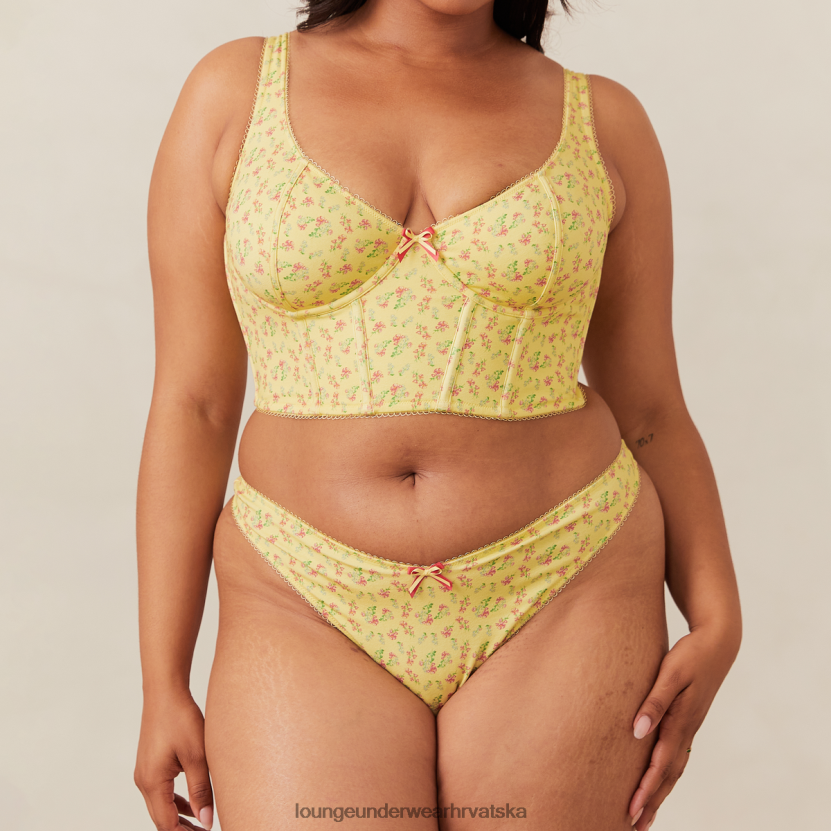 hr Lounge žene slatki set grudnjaka s parangalom i uzicom limun cvjetni N0V4DZ139 donje rublje
