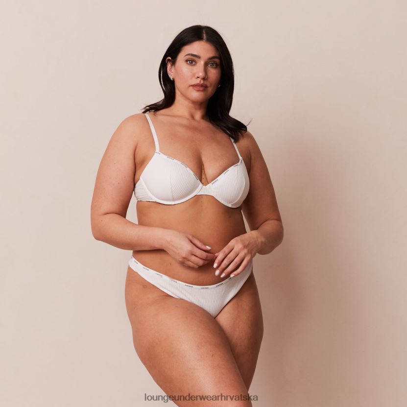 hr Lounge žene tako meka rebrasta majica s grudnjakom i tangama bijela N0V4DZ60 donje rublje