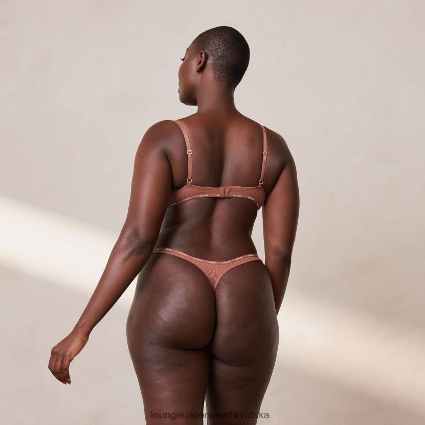 hr Lounge žene tako meka rebrasta majica s grudnjakom i tangama moka N0V4DZ10 donje rublje