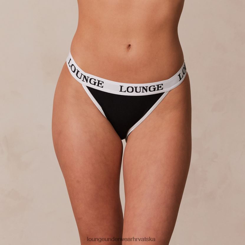 hr Lounge žene trokutaste gaćice od bambusa crno N0V4DZ429 donje rublje