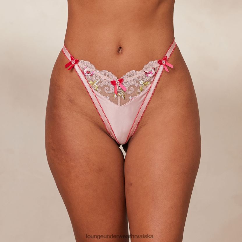 hr Lounge žene bloom izvezene g-stringe ružičasta N0V4DZ273 donje rublje