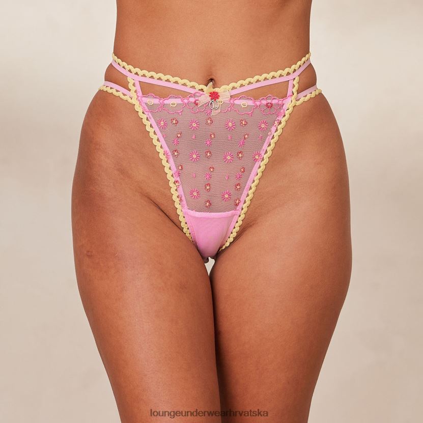 hr Lounge žene gaćice izvezene tratinčicama ružičasta N0V4DZ281 donje rublje