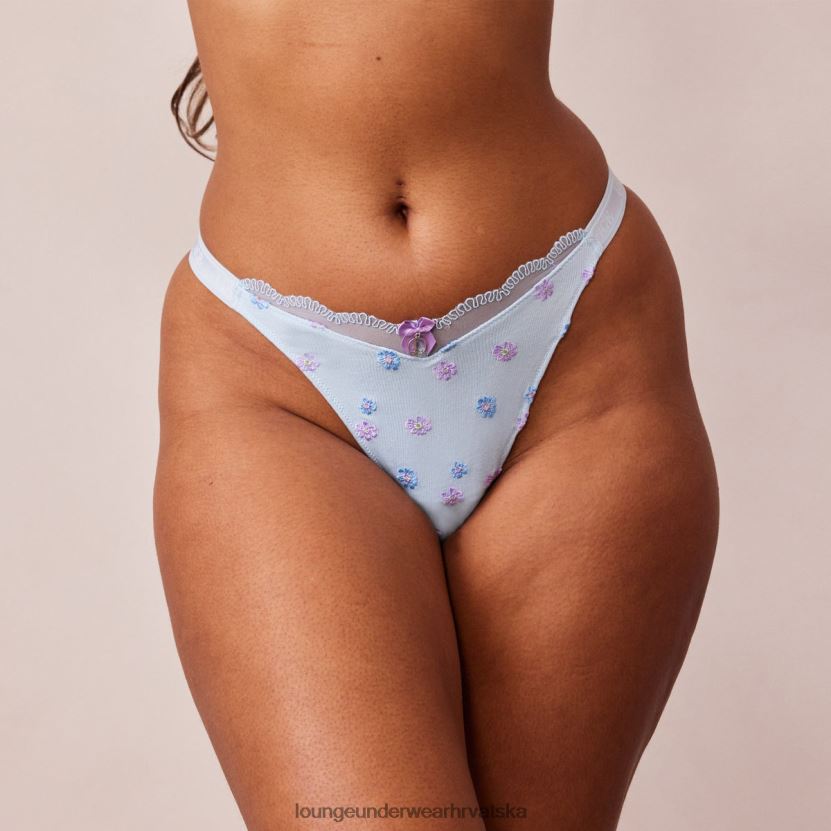 hr Lounge žene rebraste cvjetne trokutaste tange plava N0V4DZ471 donje rublje