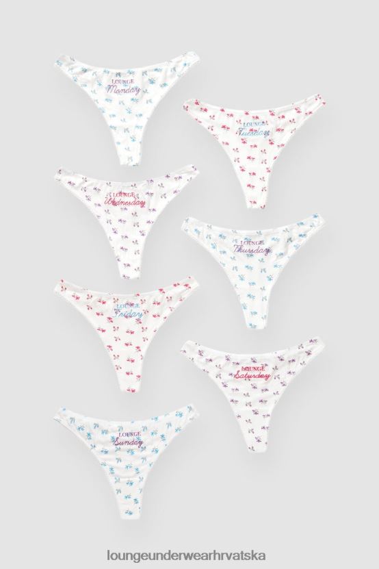 hr Lounge žene tange za dane u tjednu (komplet od 7 komada) ispisati N0V4DZ701 donje rublje