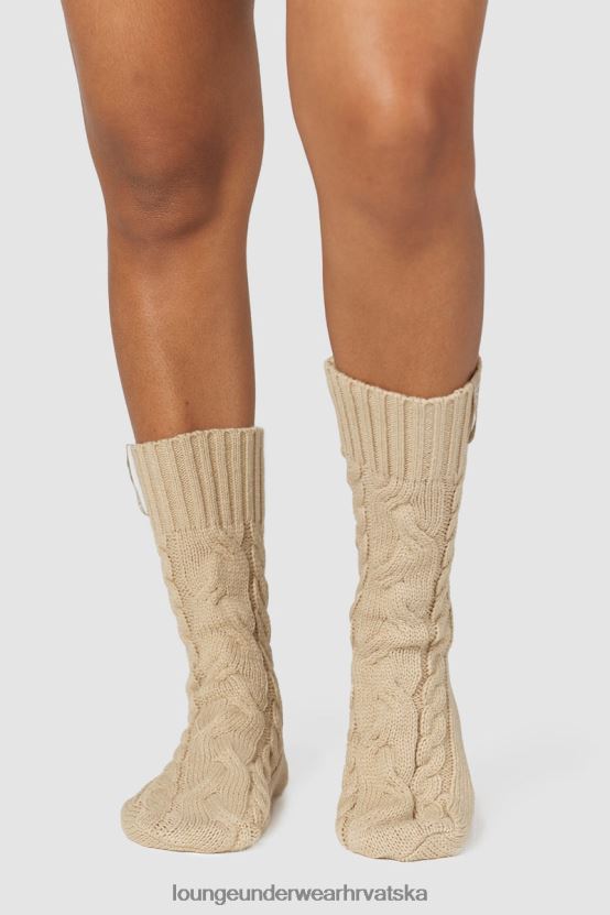 hr Lounge žene udobne pletene čarape mink N0V4DZ946 odjeća