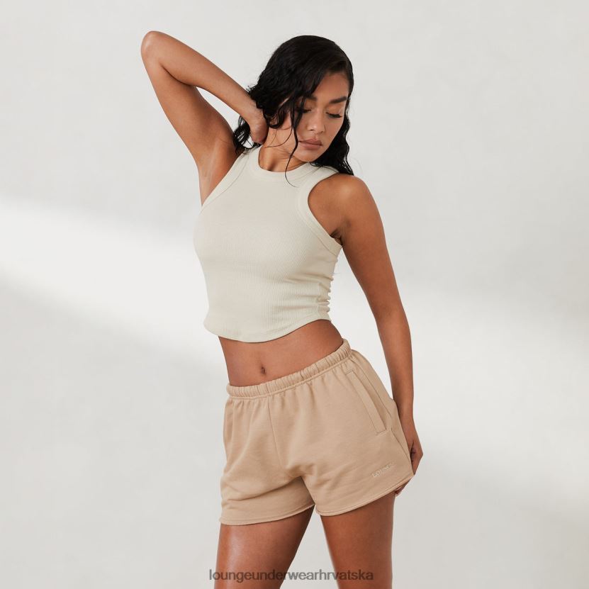 hr Lounge žene rebrasti trkač stražnji vrh x jess hunt kost N0V4DZ796 odjeća