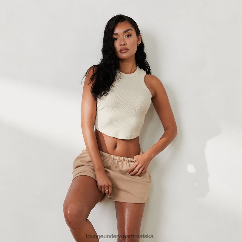 hr Lounge žene rebrasti trkač stražnji vrh x jess hunt kost N0V4DZ796 odjeća