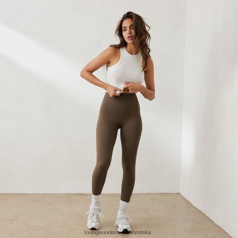 hr Lounge žene esencijalni rebrasti trkaći gornji dio prljavo bijelo N0V4DZ835 odjeća