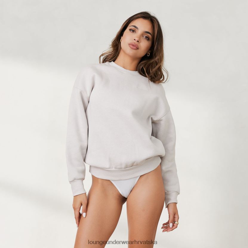 hr Lounge žene 365 veliki džemper s okruglim izrezom kamen N0V4DZ871 odjeća