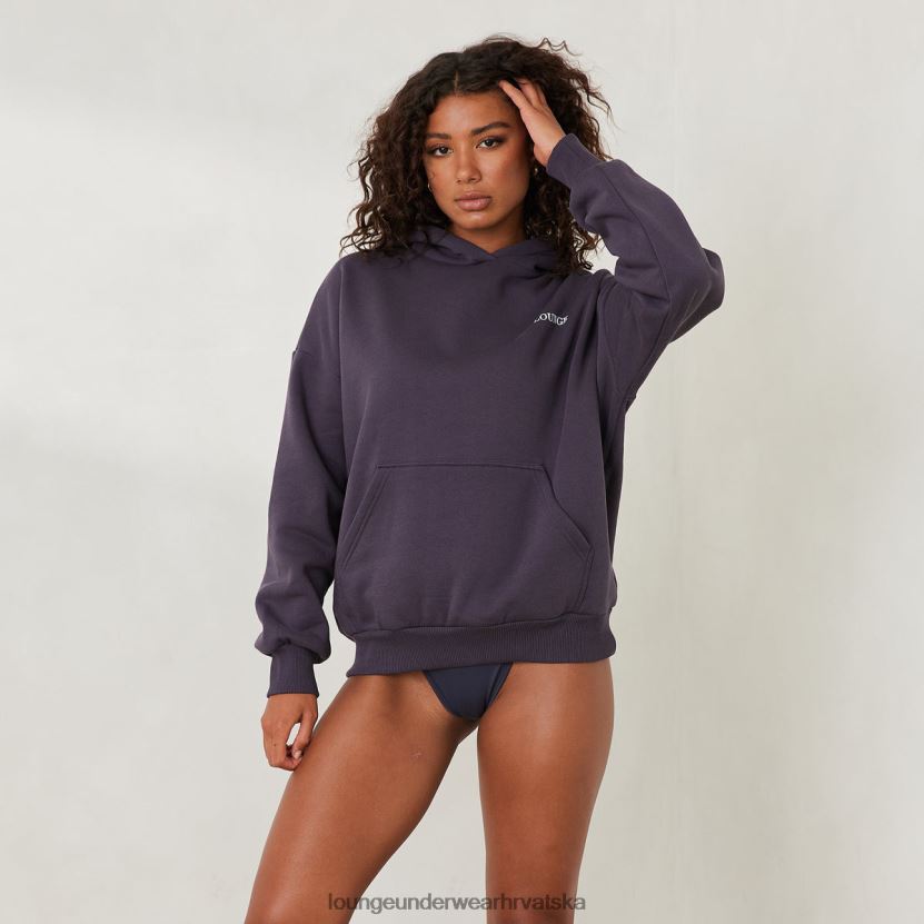 hr Lounge žene neophodna prevelika majica s kapuljačom dimljeno plava N0V4DZ875 odjeća