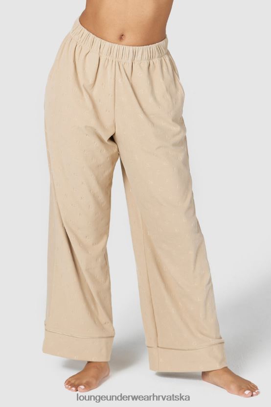 hr Lounge žene luksuzne reljefne pidžama hlače mink N0V4DZ959 odjeća